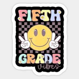 Fifth Grade Vibes Smile Face 5Th Grade Team Back To School Sticker